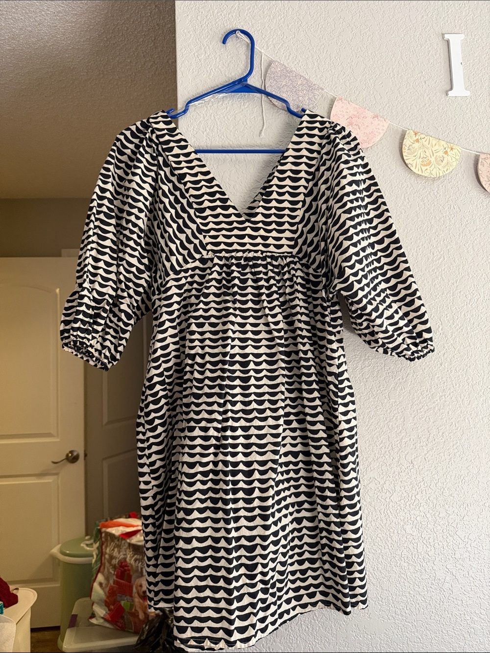 bohme Black and White Printed Mini Dress